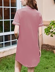 Ekouaer Nightgowns for Women Button Down Sleepshirt