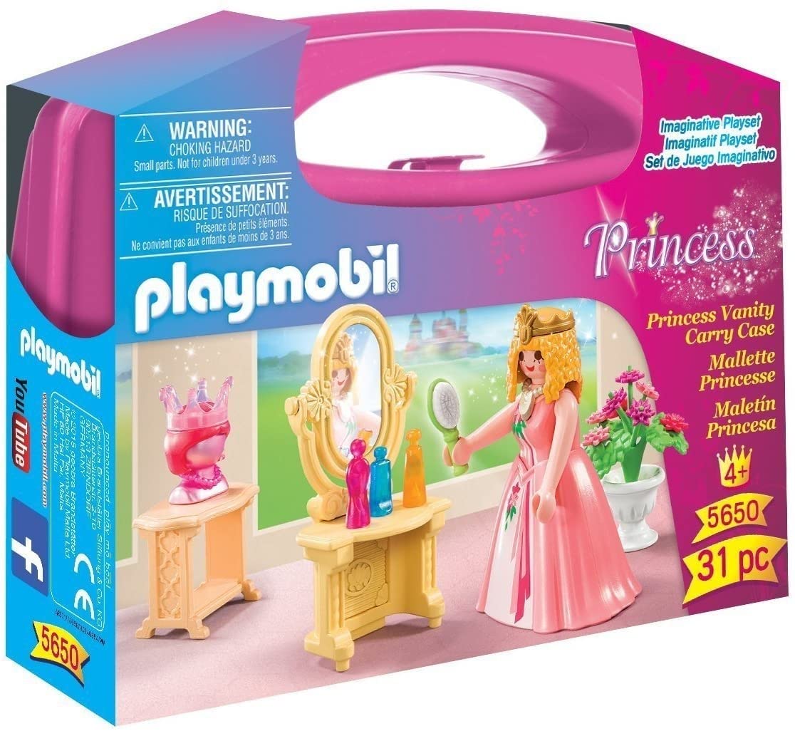 PLAYMOBIL Princess Vanity Carry Case – Toy Figures for Children (Multicoloured, 4 Year(s), Plastic, Girl, 31 Pieces, Closed Box)