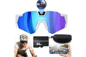GENERIC 4K HD Baseball Glasses with Camera, 2026 Upgrade Smart Video Recording Glasses for Action Sports with 16/32/64/128GB Memory (Blue, 64GB)