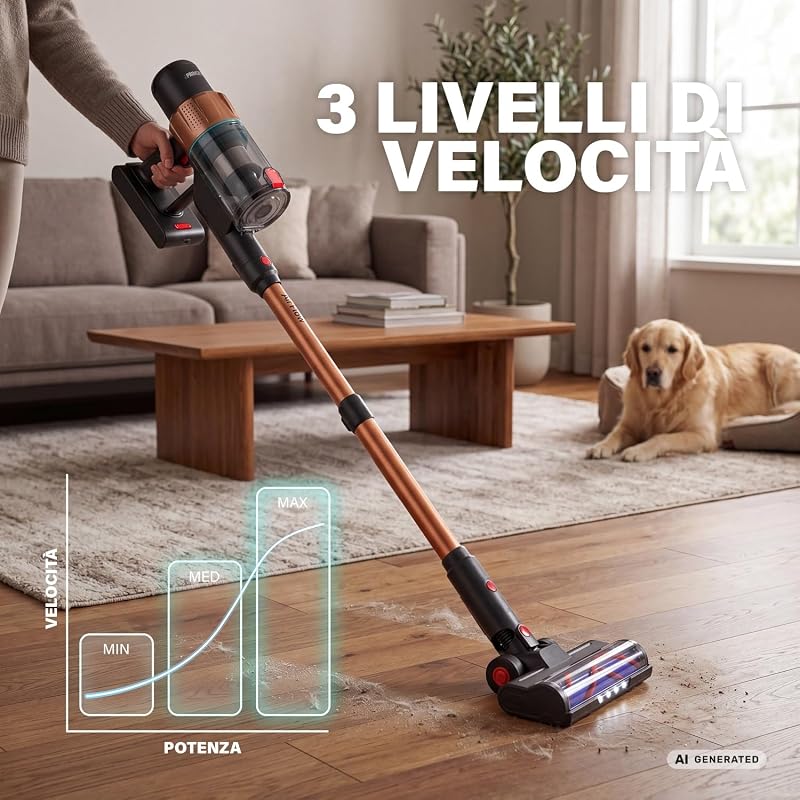 Aspirapolvere Senza Fili, 150 Air Watt, Autonomia: 50 Min, 339525