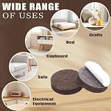 Yelanon Felt Furniture Pads 278 Pcs Self Adhesive Brown Floor Protectors view 4