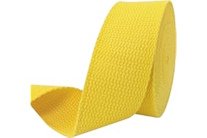 AEVORA 1.5 inch Cotton Webbing Braid Handles Bag Strap 15ft High Density Webbing Plain Weave Straps for Cloth Tote Bag, Pet Collars, DIY Projects, Crafts, Outdoor Accessories (Gold 512)