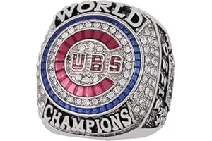 XiaKoMan Chicago 2016 C'U.B'S champions ring with wooden box size 11 championship ring Christmas gifts for Mens Women Kids fathers boys