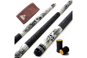 CUESOUL 58 inch 19/20/21 oz 1/2 Maple Pool Cue Stick Kit-Rockin Series
