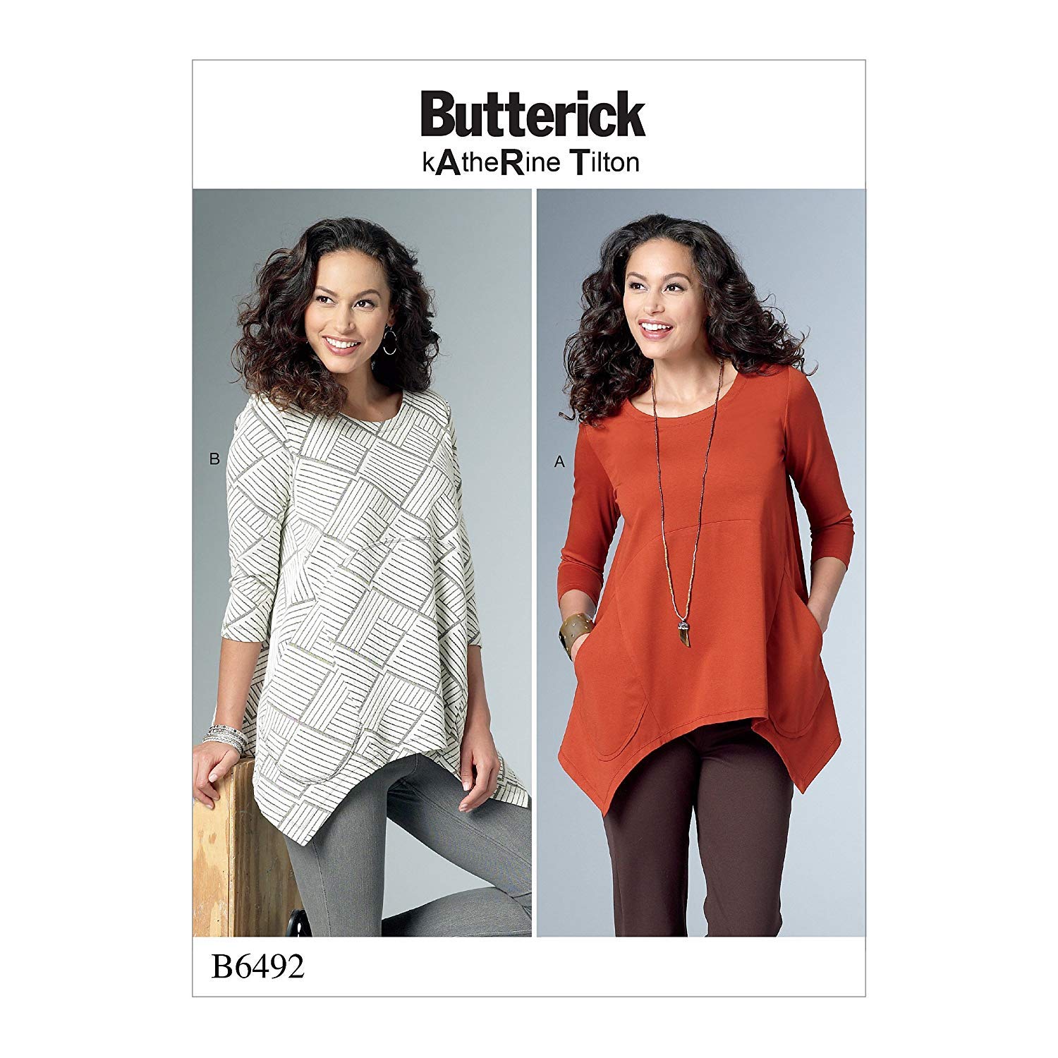 Butterick Patterns 6492 Y,Misses Tunic,Sizes XSM-MED, Tissue, Multi-Colour, 17 x 0.5 x 22 cm
