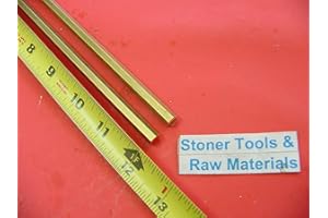 TOHOYARD 2 Pieces 1/4" C360 Brass HEX BAR 12" Long New Lathe Bar Stock .250" 1/2 Hard