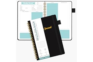 REGOLDEN-BOOK Reading Journals for Book Lovers, Book Journal Reading Log for Readers to Review and Track Your Reading, Book Club Journal and Planner, 80 Books (8.5x5.5"), Black