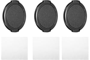 PATIKIL 52mm Lens Cap, 3 Pack Sides Pinch Snap Camera Lens Cover for Front Lens with Cloth, Suitable for 52mm Thread Universa