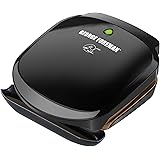 George Foreman GR136B 2-Serving Classic Plate Grill and Pannini Press, Black