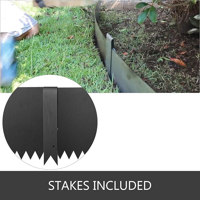 LOVSHARE Steel Landscape Edging 40 x 6 Inch Steel Edging for