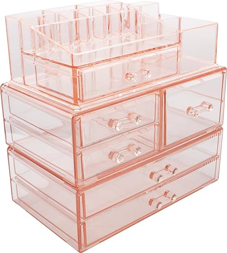 Sorbus Acrylic Cosmetics Makeup And Jewelry Storage Case Display