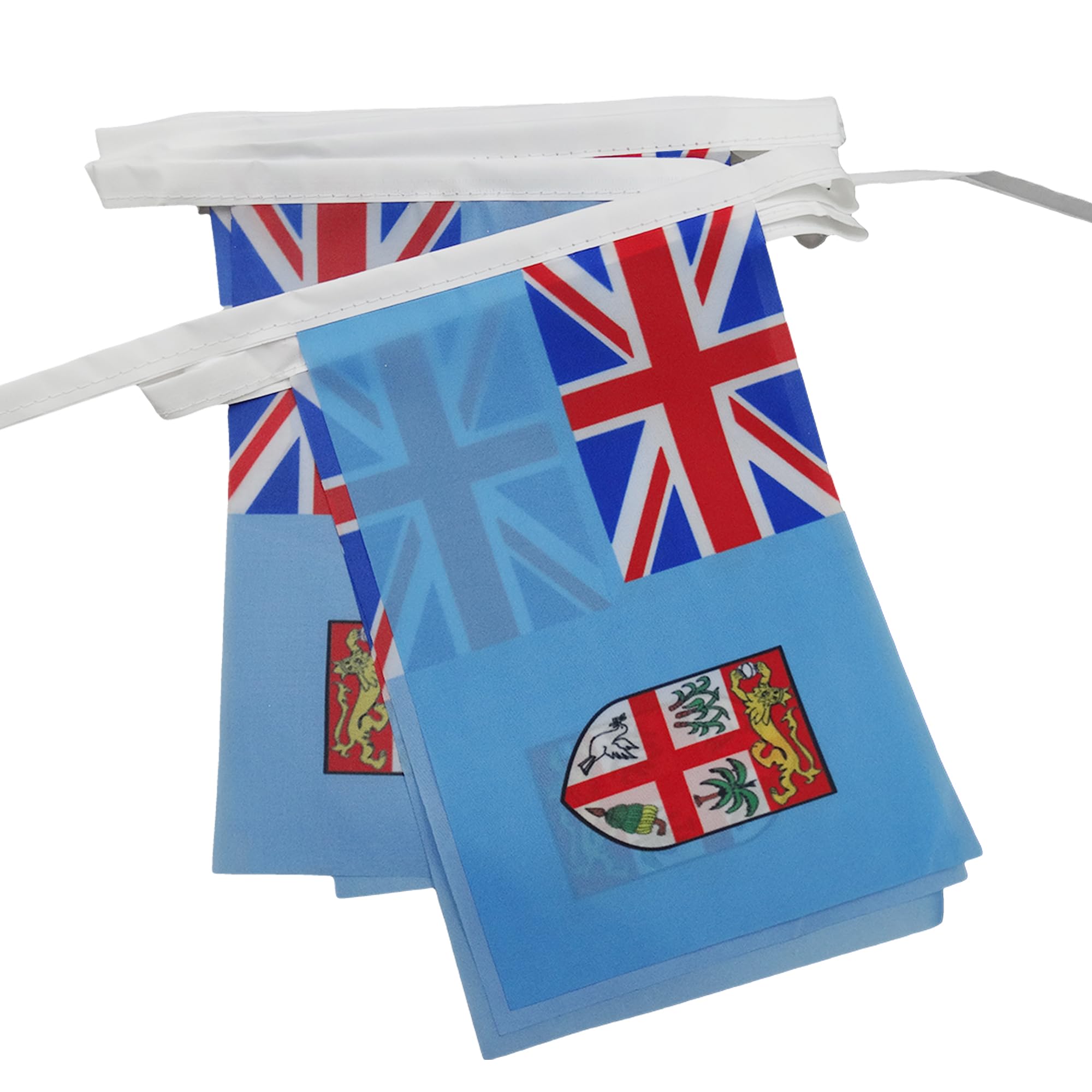 Photo 1 of Fiji 6 meters BUNTING Flag 20 flags 9'' x 6'' - Fijian STRING flags 15 x 21 cm - AZ FLAG