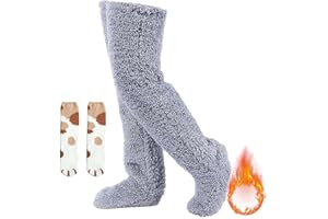 GDSAFS Fuzzy Dreams Thigh High Sock, The Cozy Sock - Fuzzy Dreams Long Slippers, Fuzzy Legs Sock Slipper for Women Men