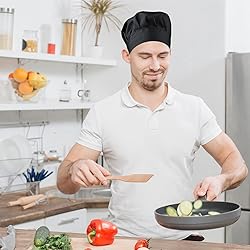 TIESOME 2PCS Chef Hat Adjustable Elastic Baker