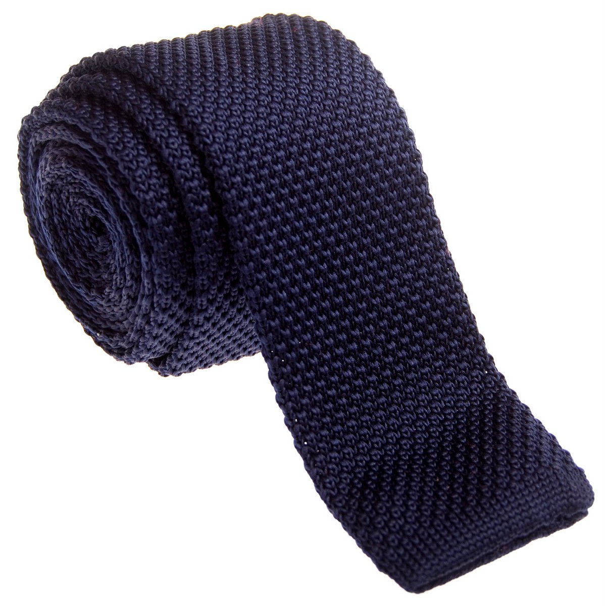 Retreez Vintage Smart Casual Men's 2" Skinny Knit Tie - Navy Blue