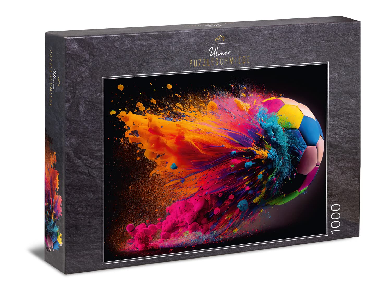 Ulmer Puzzleschmiede - Football Puzzle 'Volltreffer' - 1000 Piece Modern Jigsaw Puzzle - Made in Germany