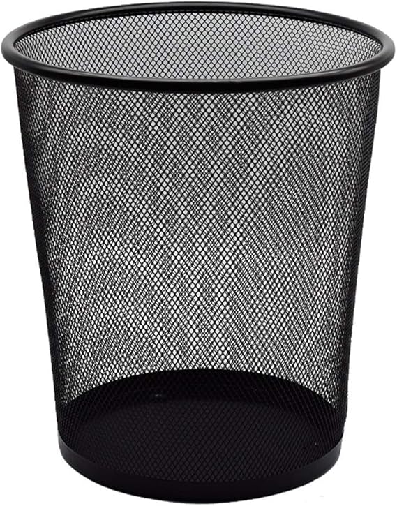 Huhn Bote de Basura Cubo de Basura de Metal, Papelera de Oficina con