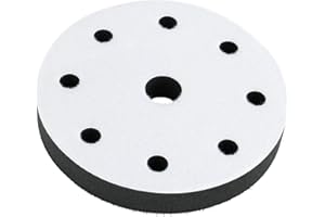 TOBAIWIND 492271 5 Inch Stickfix Interface Buffer Pad Foam Sanding Pads fit for Festool Orbit Sanders, 5 Inch 8 Holes Hook and Loop Backing Pad, Soft Sander Pad Sponge Cushion Abrasive Net Sander Pad - 1 Pack