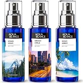 AQUA BLANCE Travel Size Body Spray For Men, Notes of Ocean Cedar Citrus | Long-Lasting Fragrance, 3-Pack Gift Set, Each 60ml