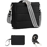 Purses for Women 2PCS Puffer Quilted Crossbody Shoulder Hobo Bags Trendy Ladies Handbag with Coin Wallet 2 Adjustable Straps