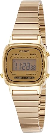 Casio Reloj Digital para Mujer de Automático con Correa en Acero Inoxidable con tonalidades Doradas LA670WGA-9D