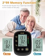AILE Blood Pressure Monitor Upper Arm Large Cuff 8.7-16.5 in 99 Memory view 6