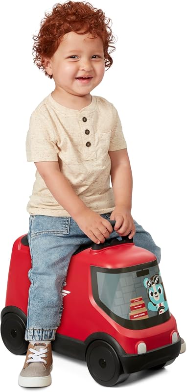 Camion de Transport et de Livraison, Jouet Rouge à Monter pour Tout-Petits de 2 Ans et Plus
