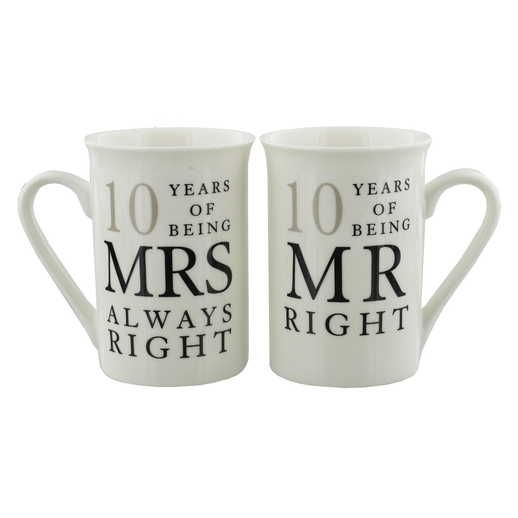 Photo 1 of Oaktree Gifts 10 Years Anniversary Mug Set Mr & Mrs
