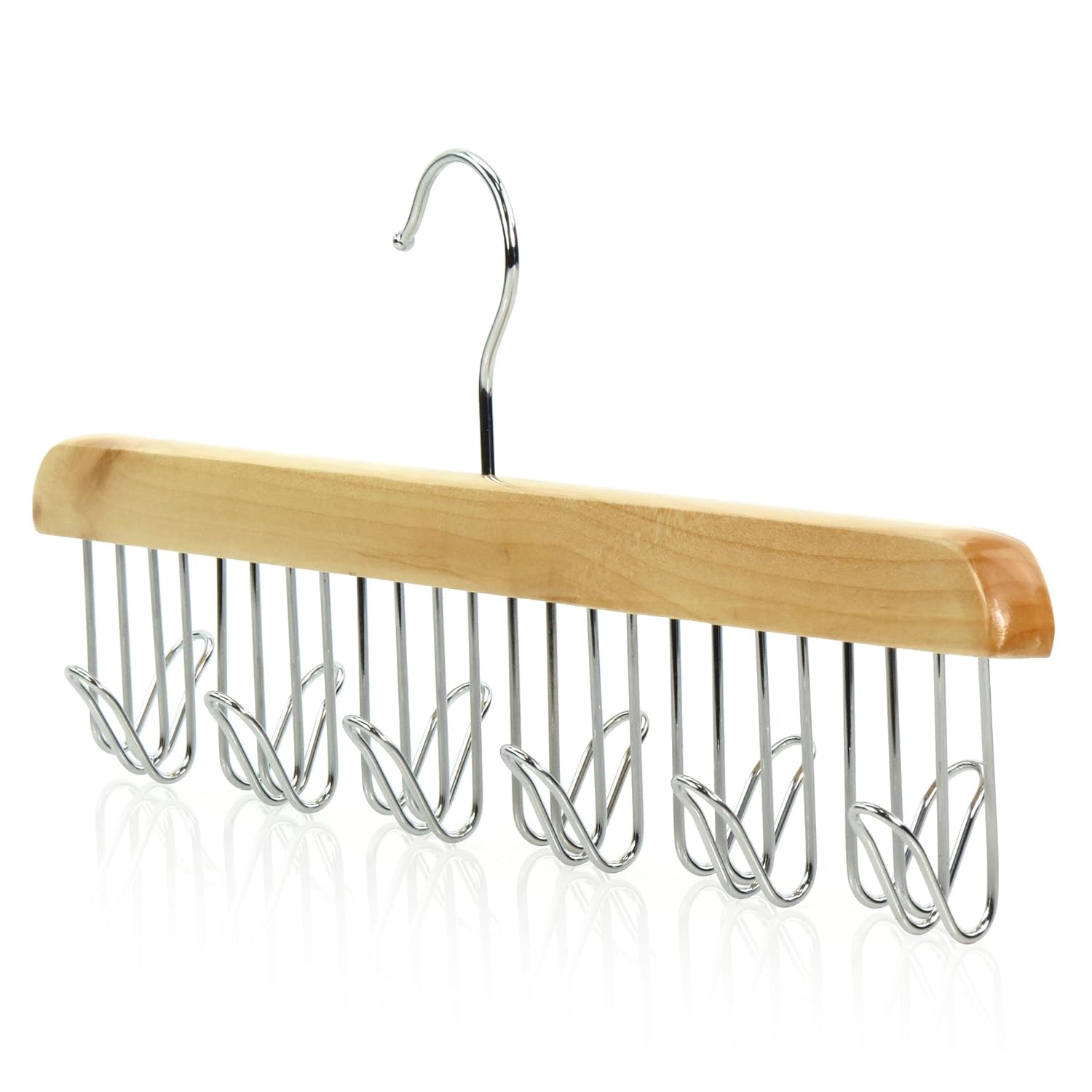 HANGERWORLD Wooden Premium Belt HangerAlso for Ties, Jewellry