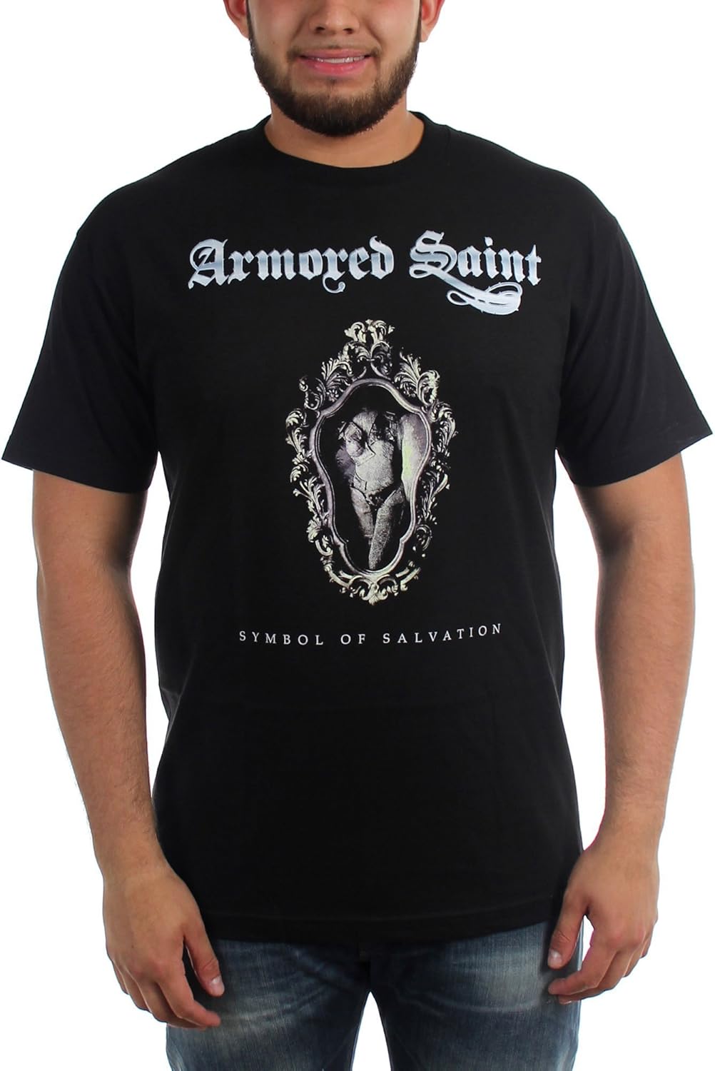 Amazon Armored Saint Mens Symbol Of Salvation T Shirt Clothing