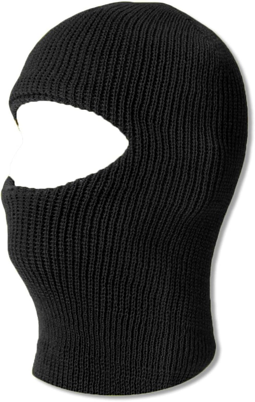 TopHeadwear One 1 Hole Ski Mask Black Amazon.co.uk Clothing