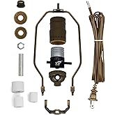 Creative Hobbies Lamp Kit for Liquor Bottles, Wine Bottles - Includes All Adapters, Socket, Cord and Harp (Antique)