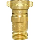 STMOUTUO Brass RV Water Pressure Regulator with Filter Screen. | 40-50 PSI Marine Water Regulator for Camper, Travel Trailers - Protects RV Plumbing, Hoses &amp; Kitchen Appliances.
