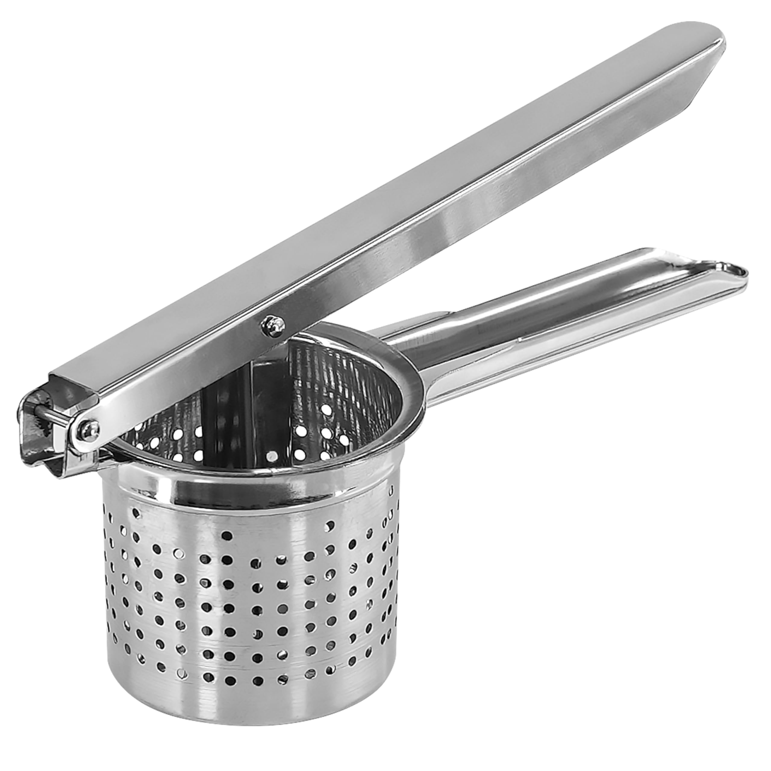 GEEZY Stainless Steel Potato Ricer Masher – Fruit Press, Vegetable Crusher, Baby Food Masher & Puree Maker for Smooth Mash – Dishwasher Safe Kitchen Accessories, Easy Gadgets & Tools for Cooking