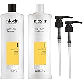 Nioxin Shampoo & Conditioner Liter Duo Sets | Prepacks with Pumps Included | Systems 1-4 | For Natural, Colored, & Damaged Hair with Light to Progressed Thinning | Strengthen & Boost Hair Density