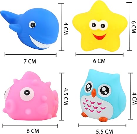 Lykj Karber Jouet Bain Bebe Lumineux 8 Pcs Jouets Flottant En Caoutchouc Avec Varies Modeles D Animaux Multicolores Jouets De Bain Pour Bebe Enfant Juex De Bain Piscine Natation Jeux Et Jouets Jouets De