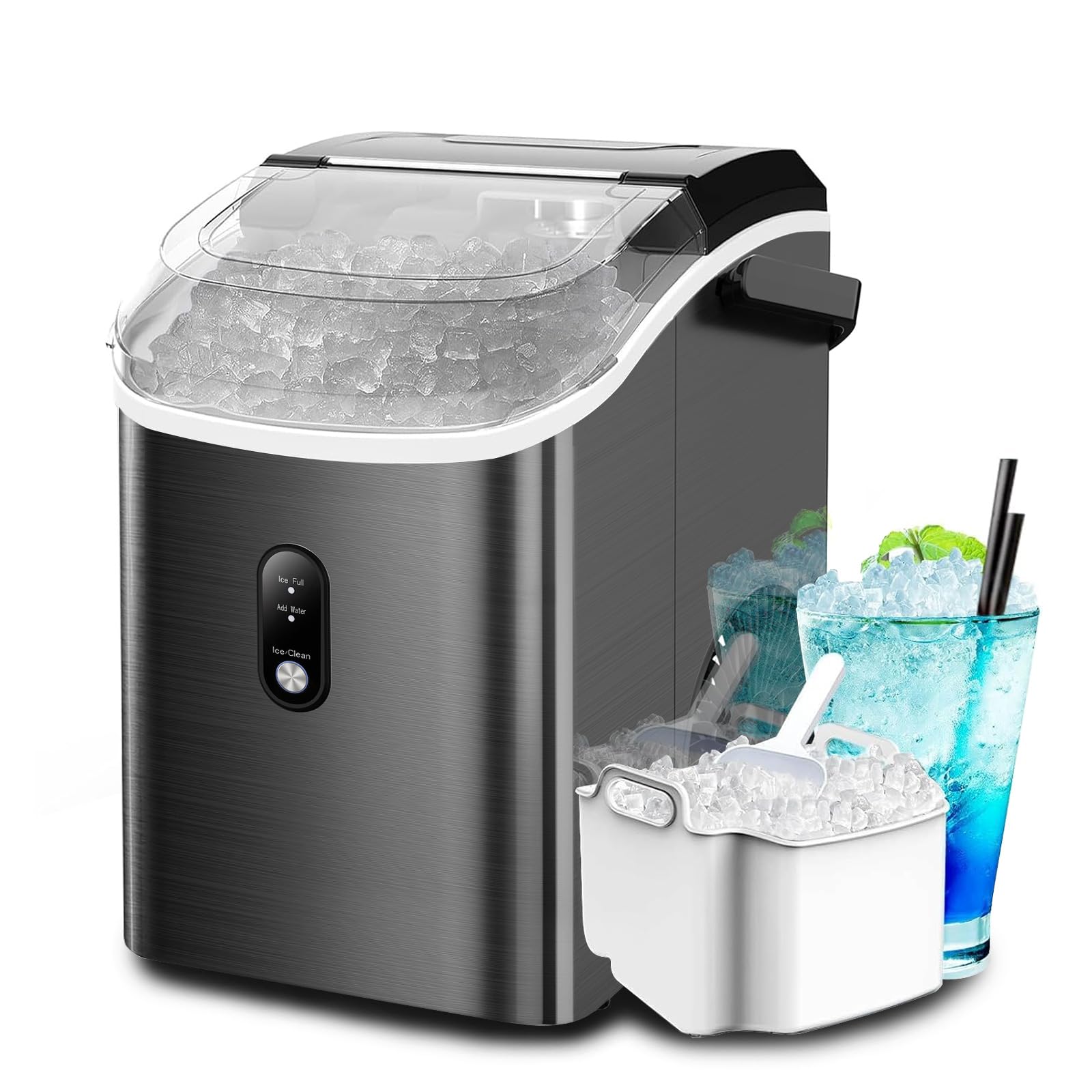 Kndko Nugget Ice Makers Countertop,Pellet Ice Maker