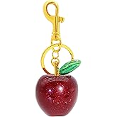 Atifober Cherry Fruit Keychain for Women Cherry Bag Charm Cute Pink Red Black Blue Green Silver Purse Charms for Handbag