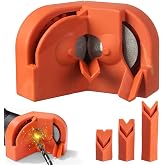 Hinbkenla Drill Bit Sharpener 5/64-5/8 Orange | For All Drill Bits Electric Drill Powered, Dual Diamond Grinding Wheels, Precision Sharpening Tool, Portable