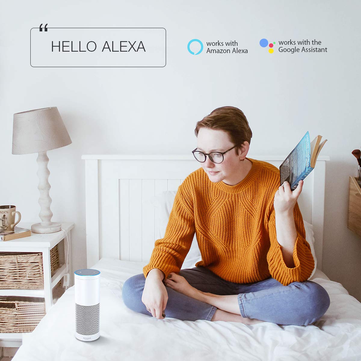 Wifi Steckdose, BlitzWolf Smart Stecker Intelligente WLAN Home Steckdose Kein Hub Erforderlich + App Steuerung mit Timing Funktion Kompatibel mit Amazon Alexa, Google Home und IFTTT [1 Pack]