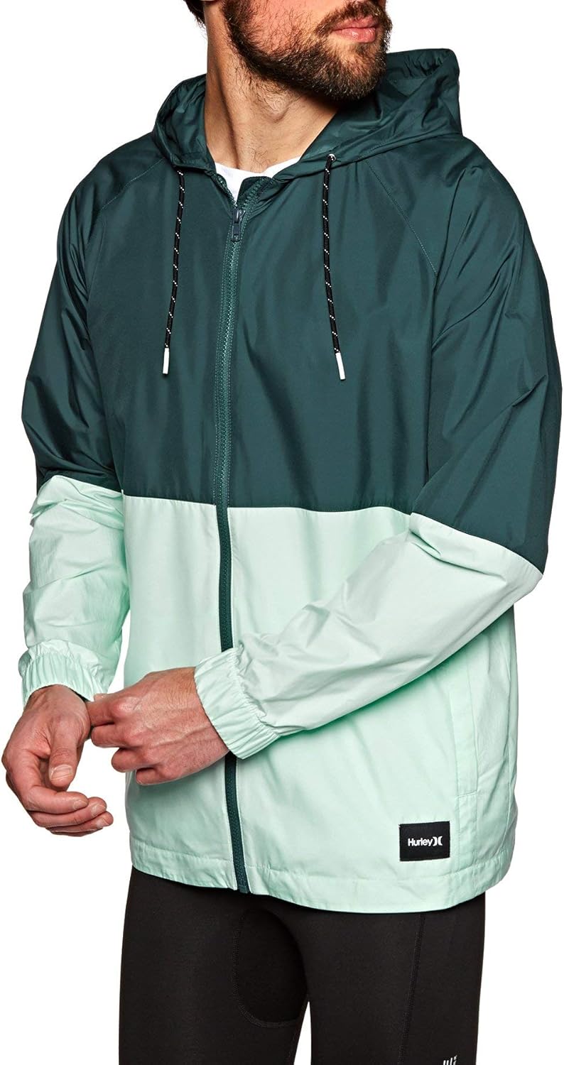Hurley mens Windbreaker Jacket: Clothing