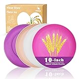 SINOGE Wheat Straw Plates 10 Inch, Unbreakable