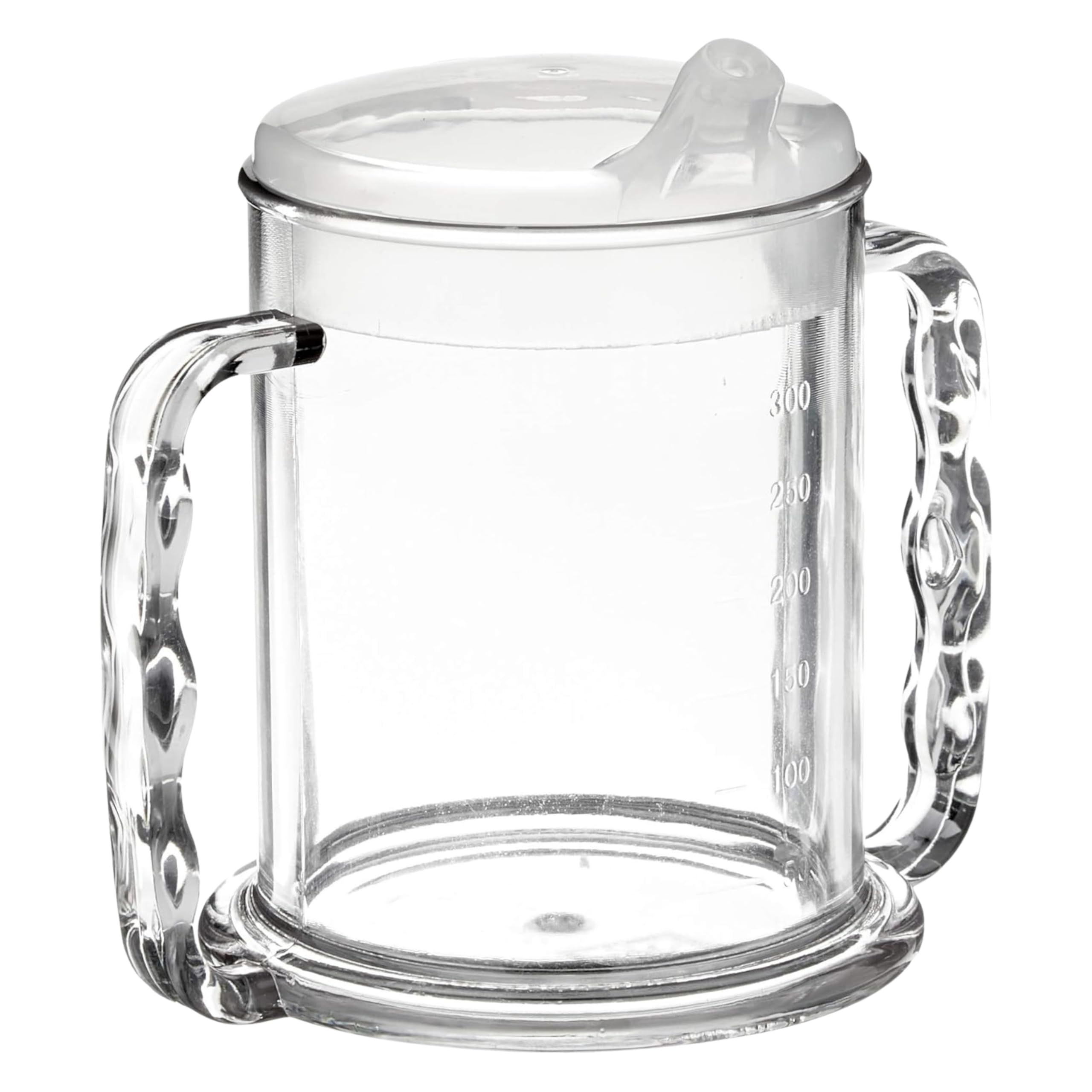 Homecraft Wide Base Mug with Lid, Two Handled Mug, Prevents Tipping, Secure Grip for Limited Hand Function and Grasp, Wide Base for Stability, 285 ml (Eligible for VAT relief in the UK)