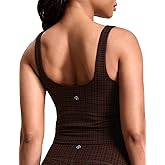 HeyNuts Zeal Bra Womens Scoop Neck Longline Sports Bras, U Back Workout Yoga Crop Tank Tops Padded A-D Cups *Updated Fit