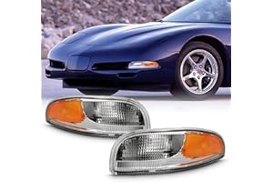 AKKON - For 1997-2004 Chevrolet Corvette Driver + Passenger Replacement Bumper Signal Parking Lights Lamps Pair