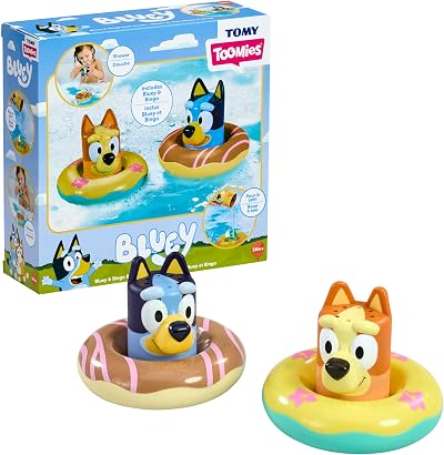 Tomy Toomies Bluey Bath Float 2 Pack Officially Licensed Toddler Toys