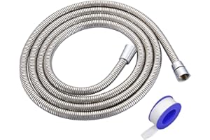 BEATI FAUCET 98 Inch or 2.5 Meter Shower Head Hose extension Bathroom Handheld Showerhead Sprayer replacement