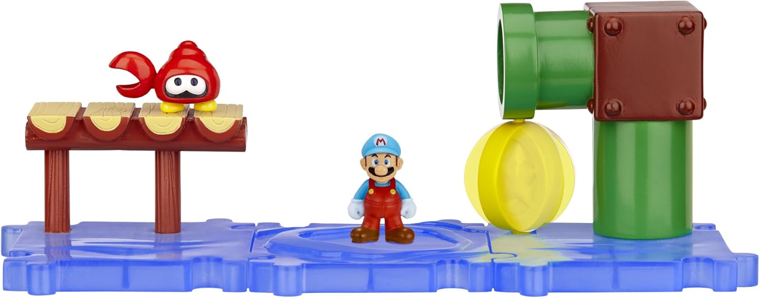 SUPER MARIO JAKKNIN019SWIM World of Nintendo Micro Land Playset with
