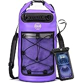 STOVER 5/10/25/30/40/55L Waterproof Dry Bag- Roll-Top Backpack w/Phone Case- Kayaking, Hiking, Camping, Boating- Men/Women