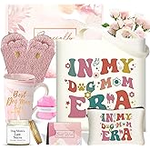 DHQH Dog Mom Mothers Day Gifts for Women, Christmas Gift for Dog Lovers, Sister, Friends, Dog Themed Birthday Gifts Set with Canvas Tote Bag Socks